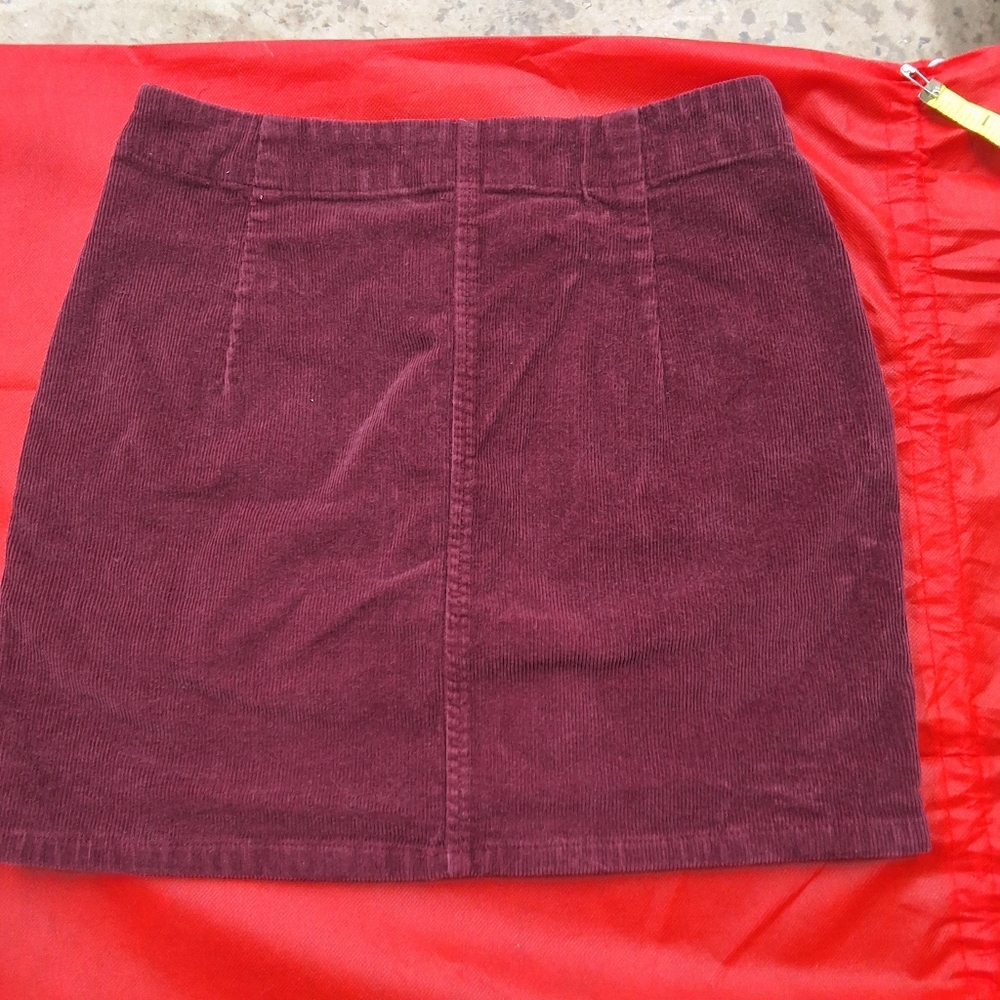 Wild Fable Burgundy Corduroy Skirt - Picture 1 of 12